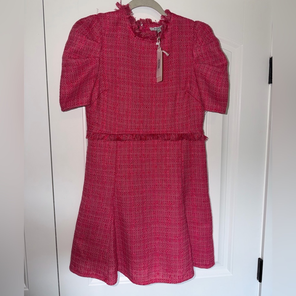 Fate Pink Textured Mini Dress